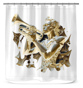 Harmonic Horizon Shower Curtain